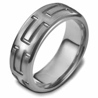 Item # 48444TI - Titanium Carved Wedding Ring