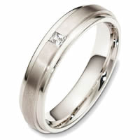 Item # 48504WE - 18K White Gold Diamond Wedding Band