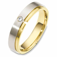 Item # 48549PE - Platinum-18K Diamond Wedding Band