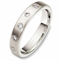 Item # 48711WE - 18K White Gold Diamond Wedding Band