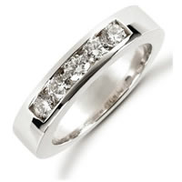 Item # 521255WE - 18K White Gold Diamond Anniversary Band