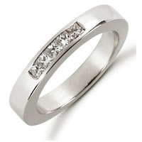 Item # 521395WE - 18K White Diamond Anniversary Band