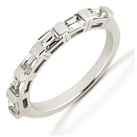 Item # 52843W - White Gold Baguette Diamond Anniversary Band