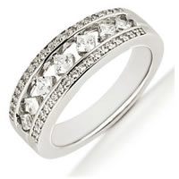 Item # 5411499WE - 18K White Gold Diamond Anniversary Band