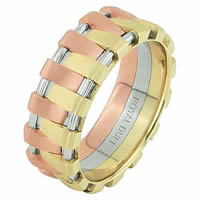 Item # 68678201E - 18 Kt Tri-Color Wedding Ring