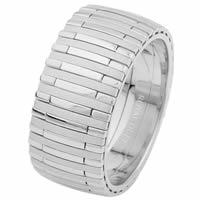 Item # 68712101W - 14 Kt White Gold Wedding Ring, Music Piano