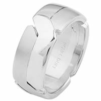 Item # 6873110WE - 18Kt White Gold Wedding Ring, Tied Together