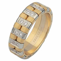 Item # 6873710D - 14 Kt Two-Tone Diamond Wedding Ring