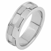 Item # 68740010WE - 18 Kt White Gold Wedding Ring