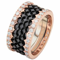 Item # 68753232DRE - Rose Gold & Black Rhodium Diamond Eternity 