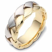 Item # A122581NE - 18K Two-Tone Braided Wedding Band