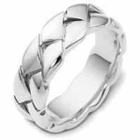 Item # A122581NWE - 18K White Gold Braided Band