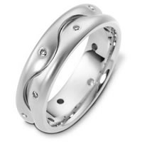 Item # A124821WE - 18K White Gold Diamond Wedding Band