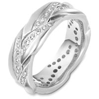 Item # A127911WE - 18K White Gold Diamond Wedding Band