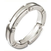 Item # A128071WE - 18 Kt White Gold Wedding Band