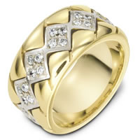 Item # A133631E - 18K Gold Diamond Wedding Band