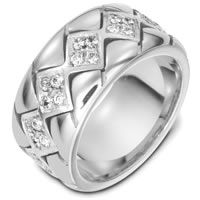 Item # A133631W - 14K White Gold Diamond Wedding Band