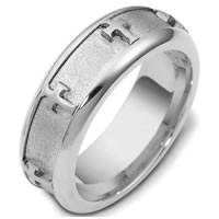 Item # C120951W - White Gold Cross Wedding Band