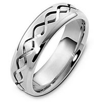 Item # C123911WE - 18K White Gold Wedding Band.