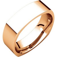 Item # C131621RE - 18K Rose Gold 6mm Wide Square Wedding Band