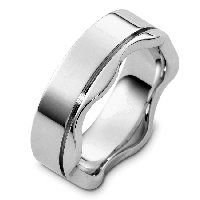 Item # C8108WE - 18K White Gold Wedding Band