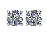 Item # E70751W - Diamond Stud Earrings