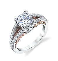 Item # E7082E - Rose & White Gold Engagement Ring