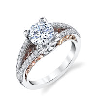 Item # E7082 - Rose & White Gold Engagement Ring