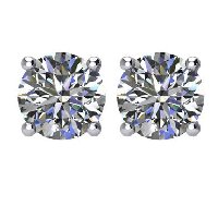 Item # E71001WE - Diamond Stud Earrings