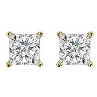 Item # E71002 - 1.0ct Princess Diamond Earrings.