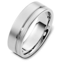 Item # F125751WE -  Unique White Gold Wedding Band