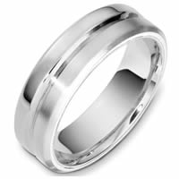Item # F133241WE - White Gold Contemporary Wedding Band
