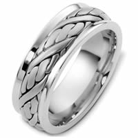 Item # G125891W - 14 K White Gold Handcrafted Wedding Band
