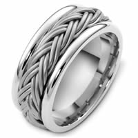 Item # G125901WE - White Gold Handcrafted Wedding Ring
