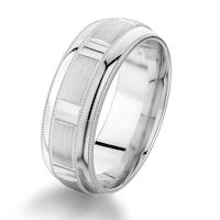 Item # G86858WE - White Gold Designed Wedding Ring