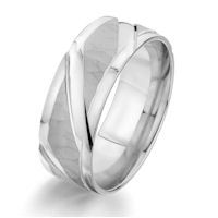 Item # G87155W - 14Kt White Gold Carved Wedding Ring