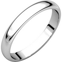 Item # H114853PD - Palladium High Dome Plain Wedding Band