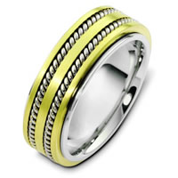 Item # H125571 - Plain Wedding Band Two-Tone