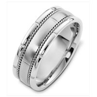 Item # H125731WE - 18K White Gold Wedding Band.