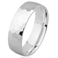 Item # H8336WE - Hammer Finished Wedding Ring