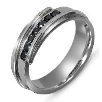 Item # M306327WE - Black Diamonds Wedding Band