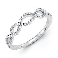 Item # M30840W - White Gold 0.24 Ct Tw Diamond Infinity Ring