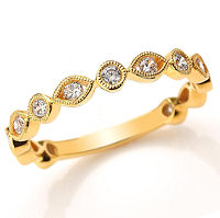 Item # M31888E - Yellow Gold 0.40 Ct Tw Diamond Stackable Ring