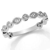 Item # M31888W - White Gold 0.40 Ct Tw Diamond Stackable Ring 