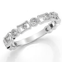 Item # M31889WE - White Gold 0.40 Ct Tw Diamond Stackable Ring