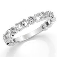 Item # M31889W - White Gold 0.40 Ct Tw Diamond Stackable Ring