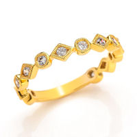 Item # M31891 - Yellow Gold 0.35 Ct Tw Diamond Stackable Ring