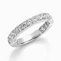 Item # M31898WE - White Gold 1.18 Ct Tw Diamond Stackable Ring