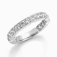 Item # M31898W - White Gold 1.18 Ct Tw Diamond Stackable Ring