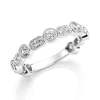 Item # M31901WE - White Gold 0.88 Ct Tw Diamond Stackable Ring
